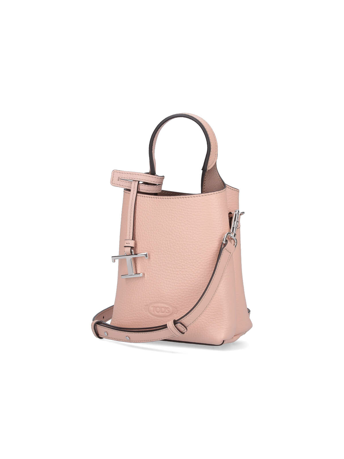 Shop Tod's Micro Logo Bag In Nude & Neutrals