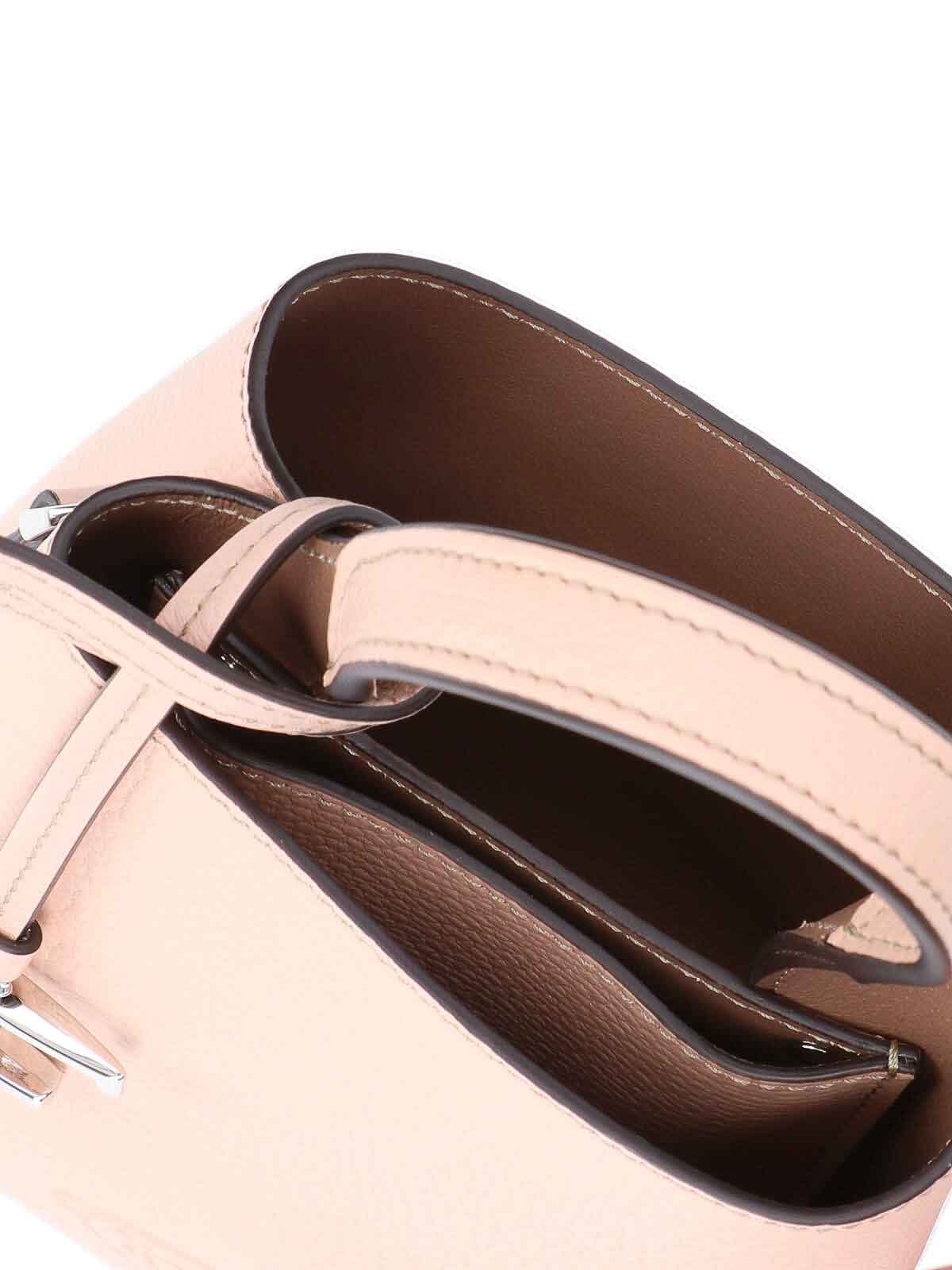 Shop Tod's Micro Logo Bag In Nude & Neutrals