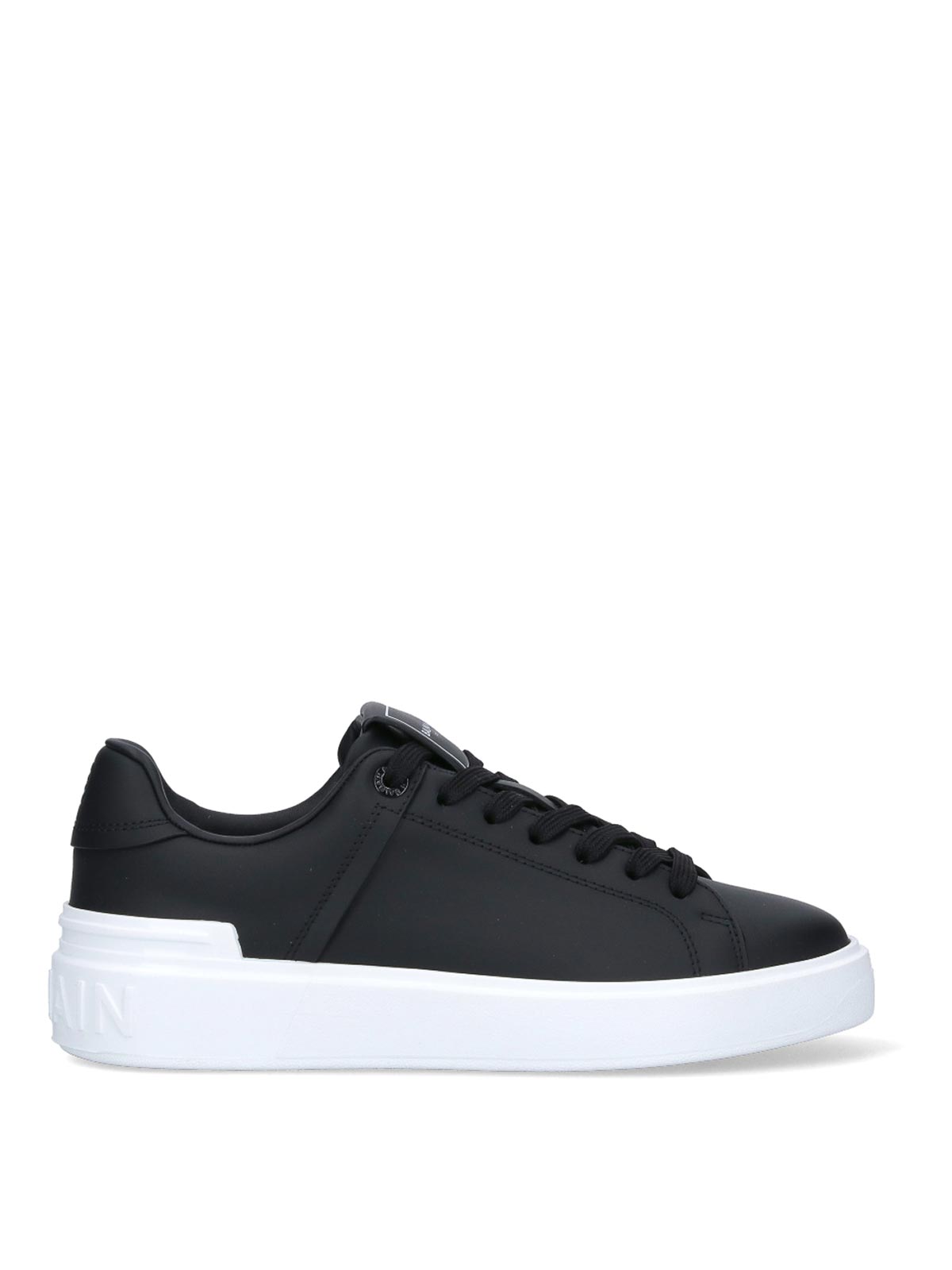 Shop Balmain B-court Sneakers In Black