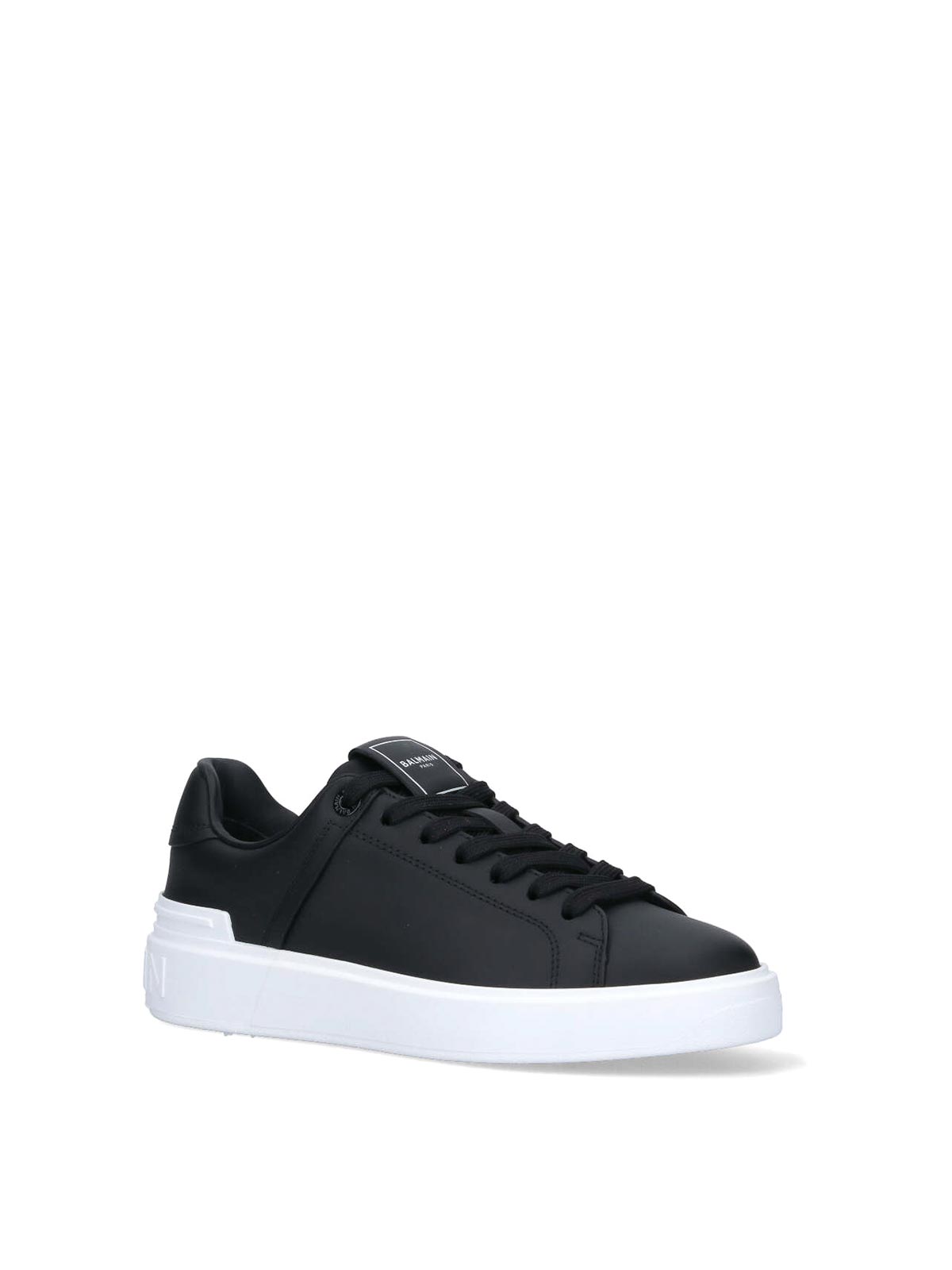 Shop Balmain B-court Sneakers In Black