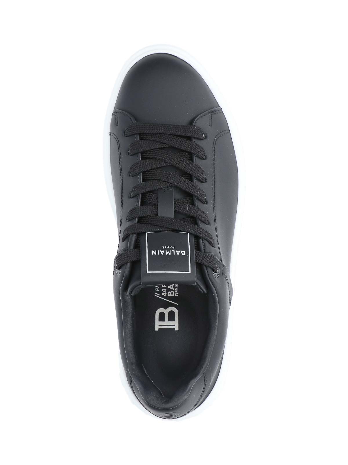 Shop Balmain B-court Sneakers In Black