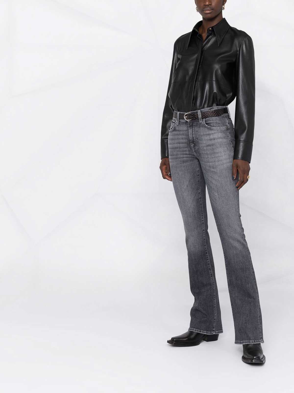 Shop 7 For All Mankind Bootcut Soho Jeans In Gris