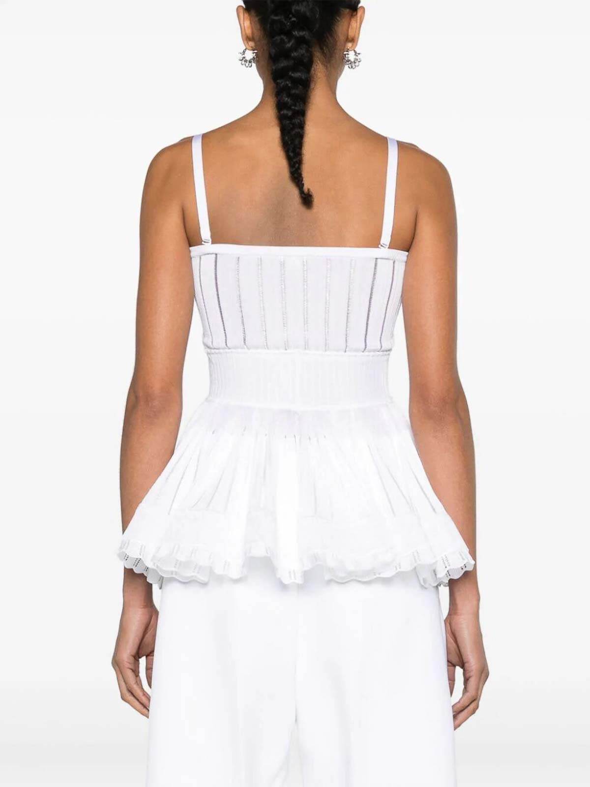 新品ALAÏA ホワイト タンクトップ 値下げ中‼️の通販 | PASAHAN