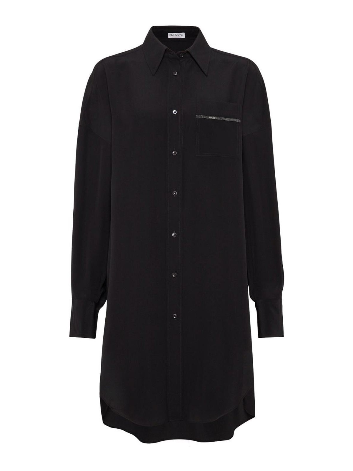 Shop Brunello Cucinelli Long Sleeve Shirt In Negro