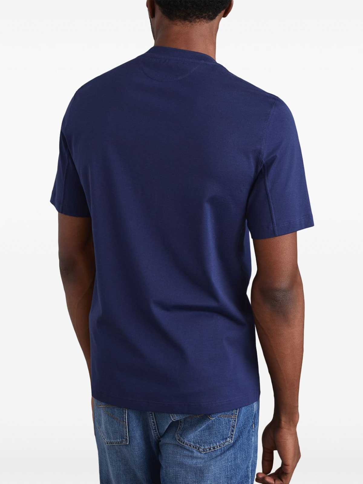 Shop Brunello Cucinelli Cotton T-shirt In Azul