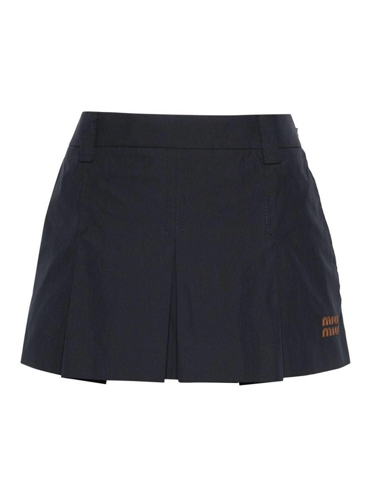 Shop Miu Miu Tailored Mini Skirt In Beis Claro