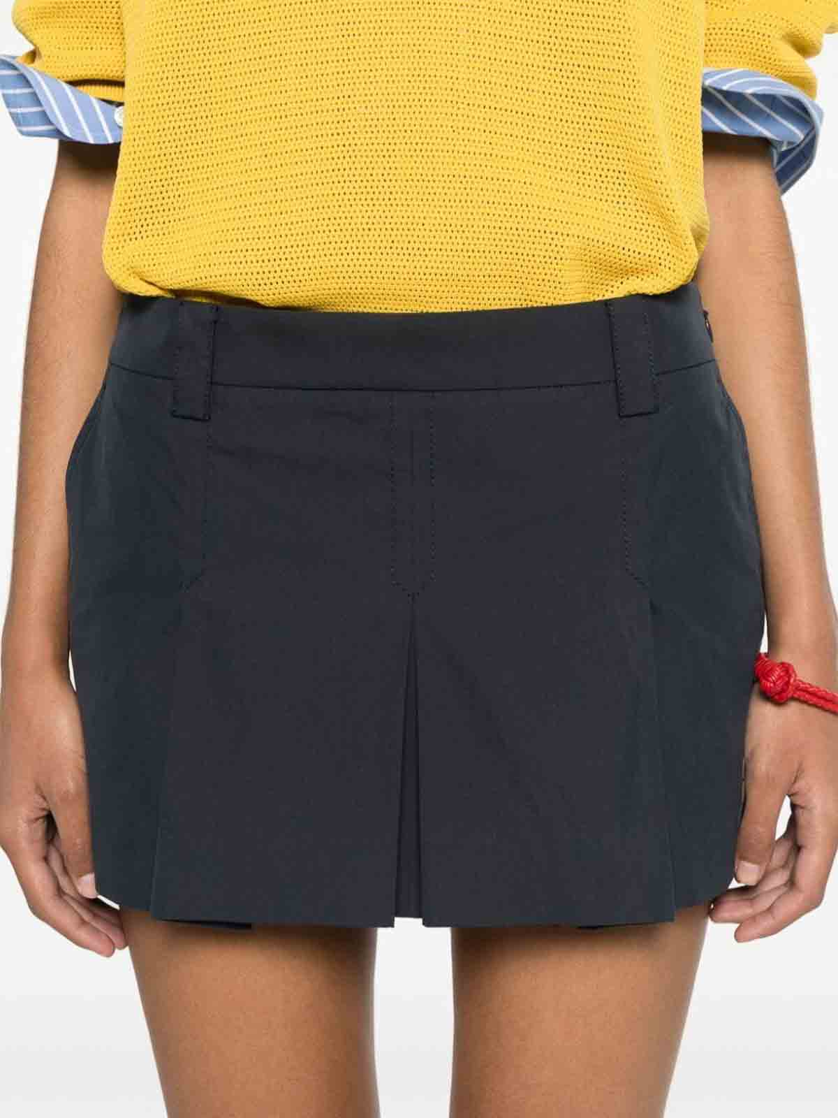 Shop Miu Miu Tailored Mini Skirt In Beis Claro