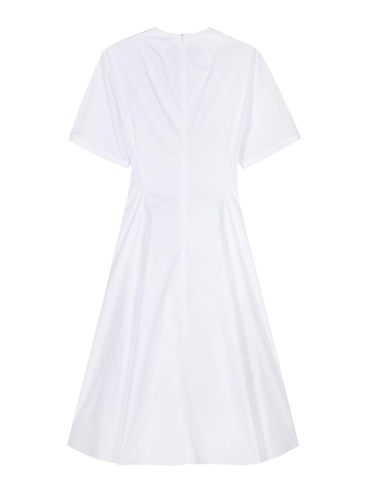 Shop Alaïa Midi Dress In Blanco