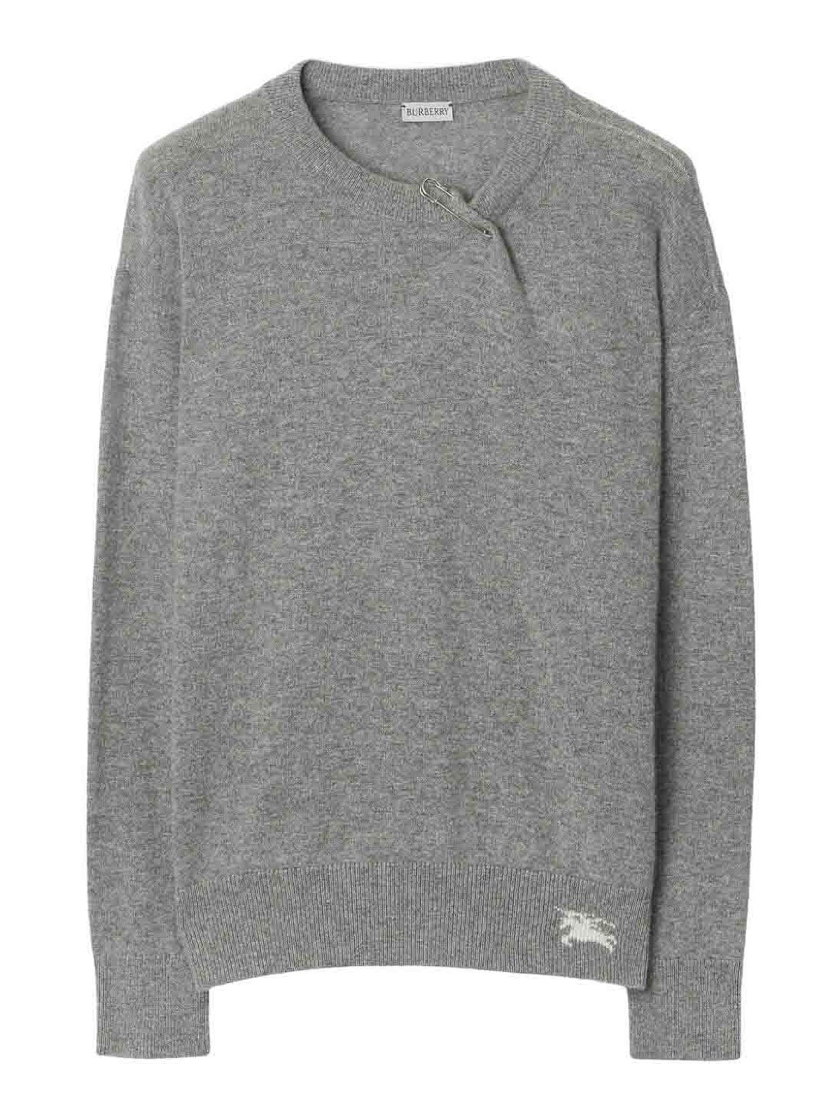 Shop Burberry Crew-neck Sweater In Gris