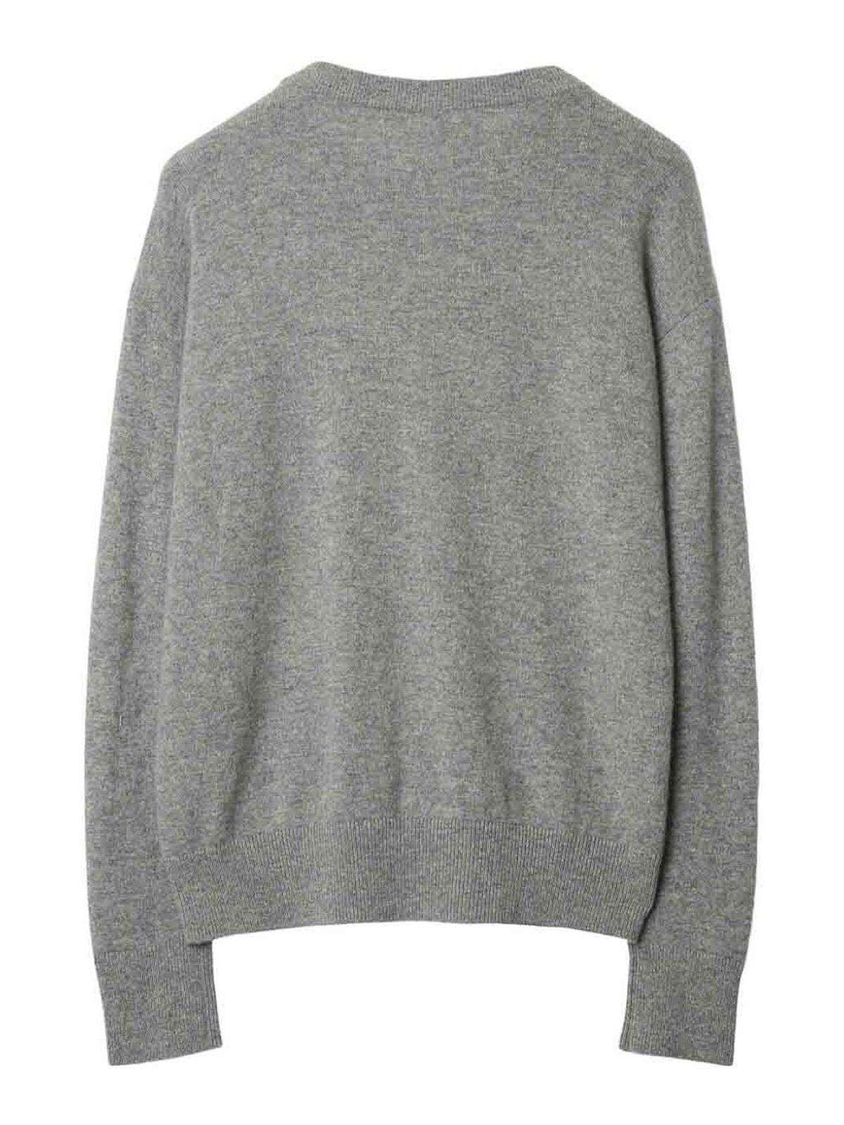 Shop Burberry Crew-neck Sweater In Gris