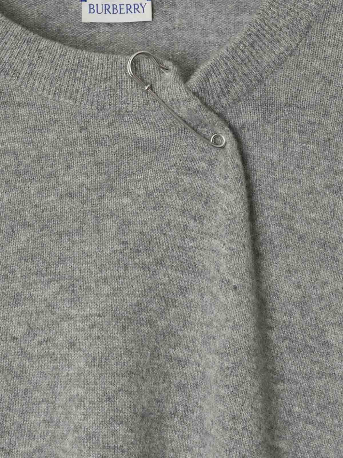 Shop Burberry Crew-neck Sweater In Gris