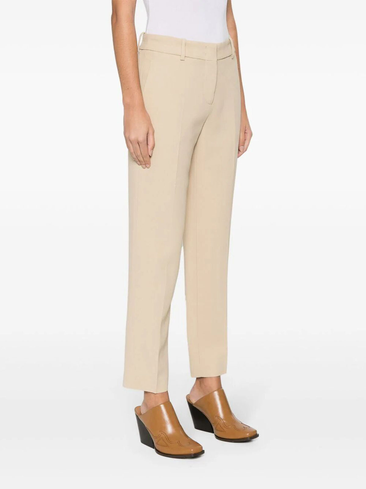 Shop Ermanno Scervino Viscose Pants In Blanco