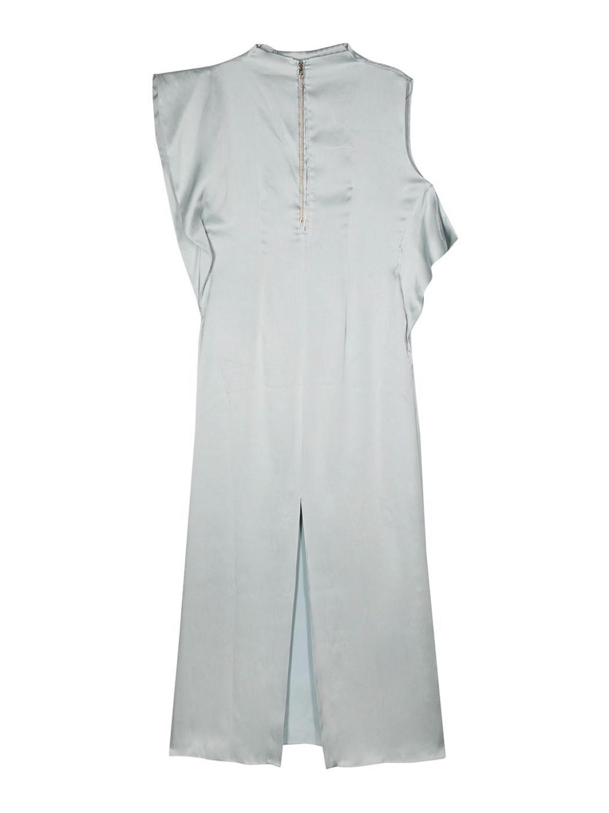 Shop Fendi Long Dress In Light Blue