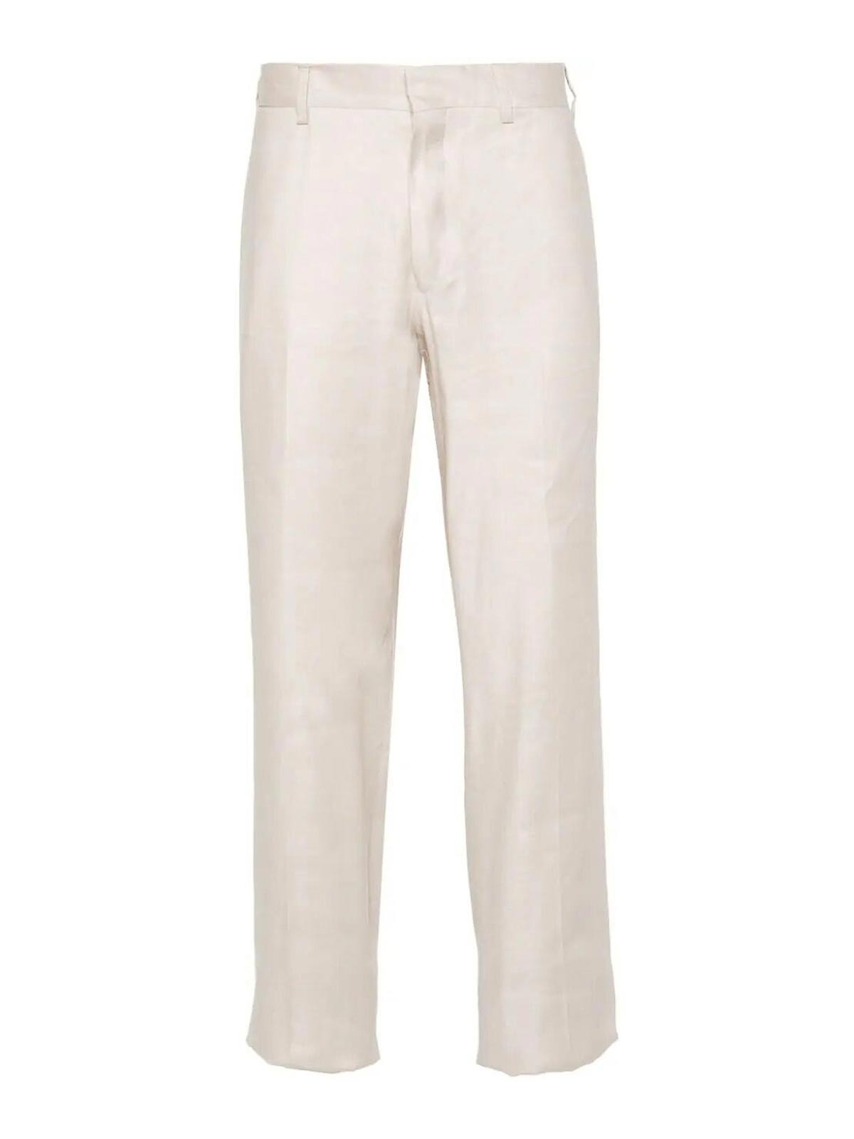 Shop Lardini Drop Reg Pants In Beis