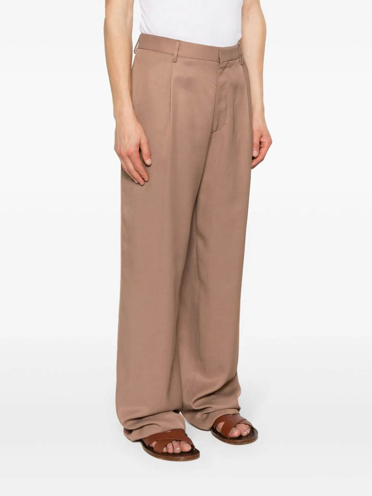 Shop Lardini Miami Pants In Marrón