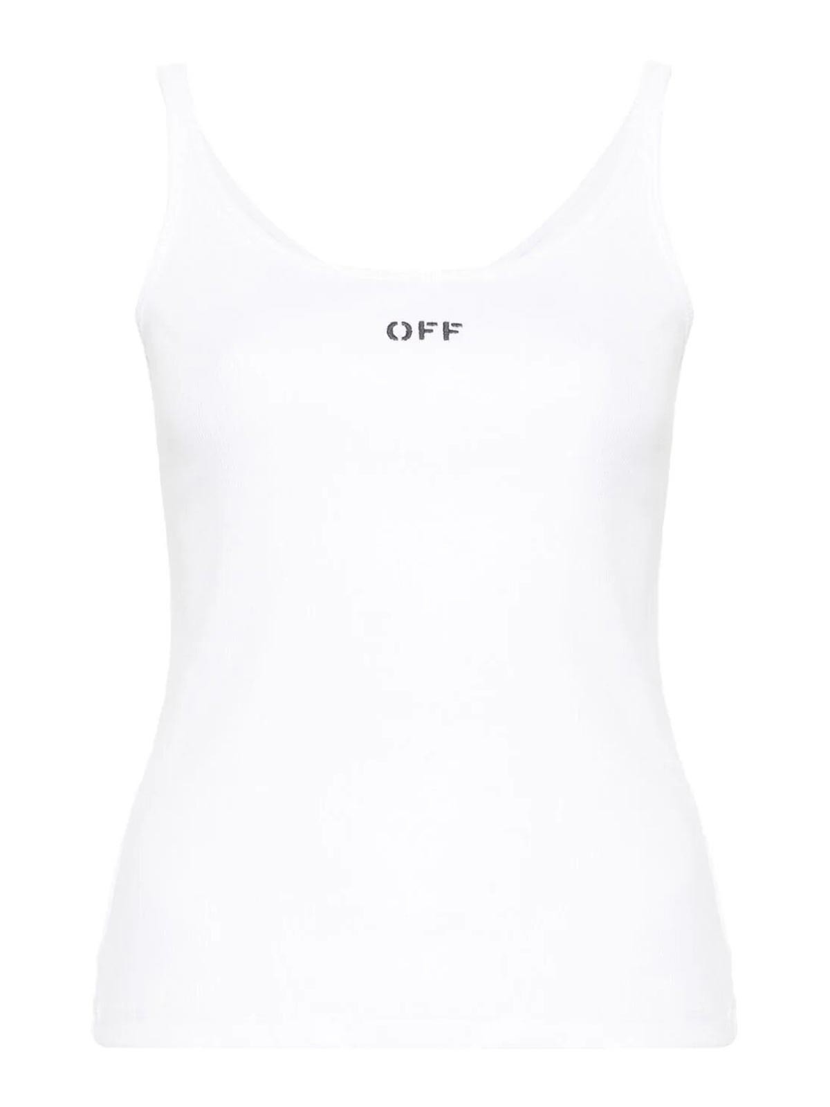 Shop Off-white Off Stamp Tank Top In Blanco