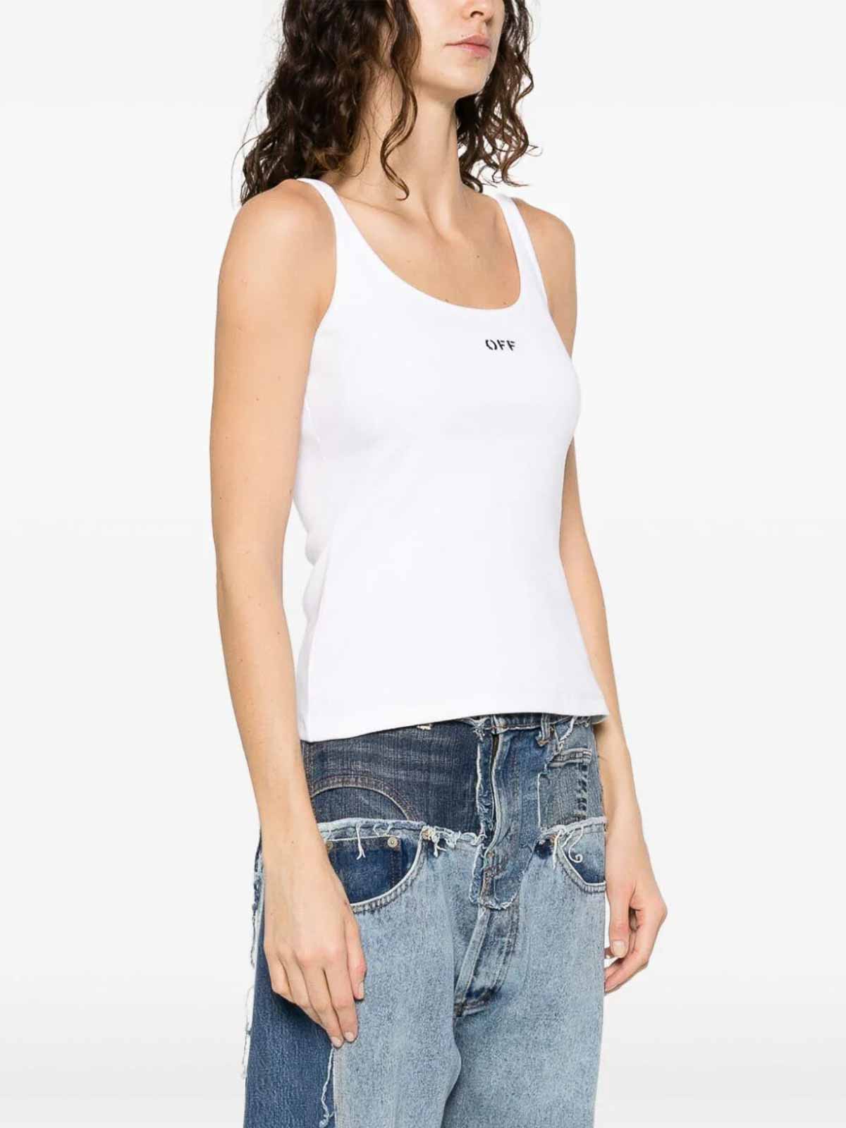 Shop Off-white Off Stamp Tank Top In Blanco