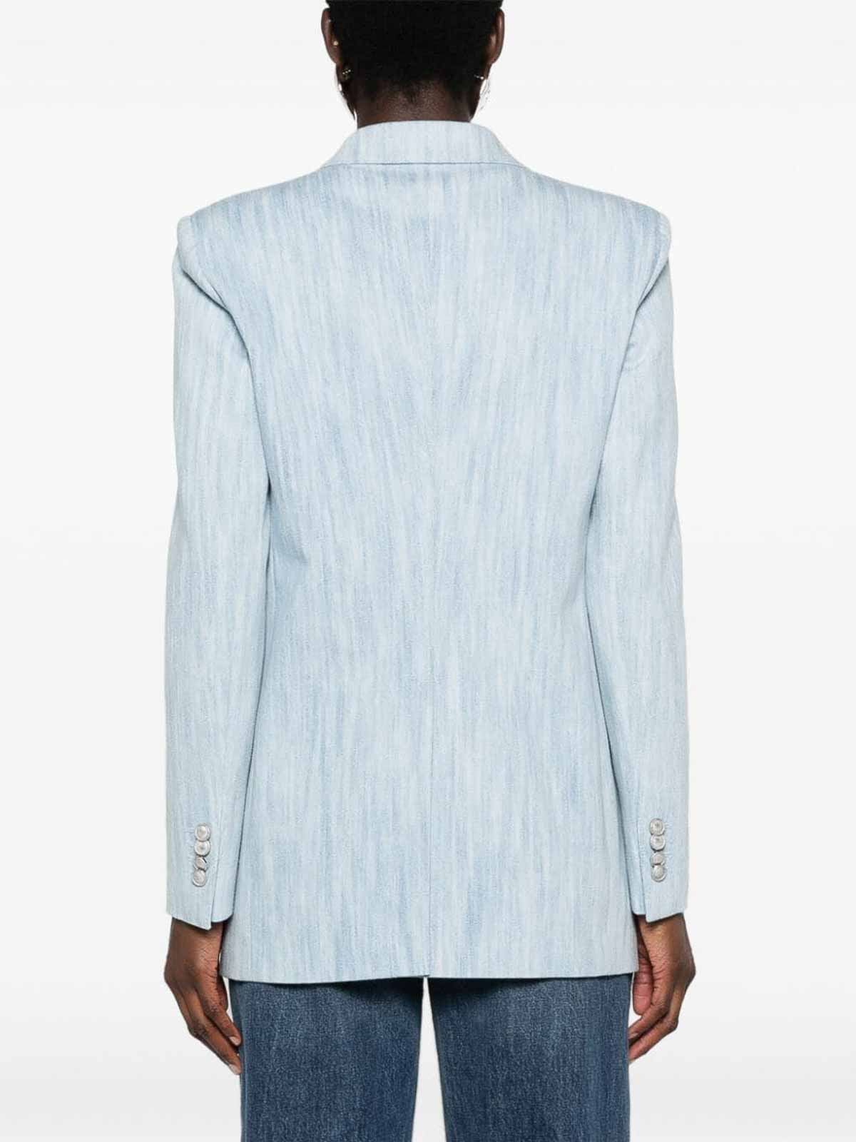 Shop Tagliatore Double-breasted Blazer In Light Blue