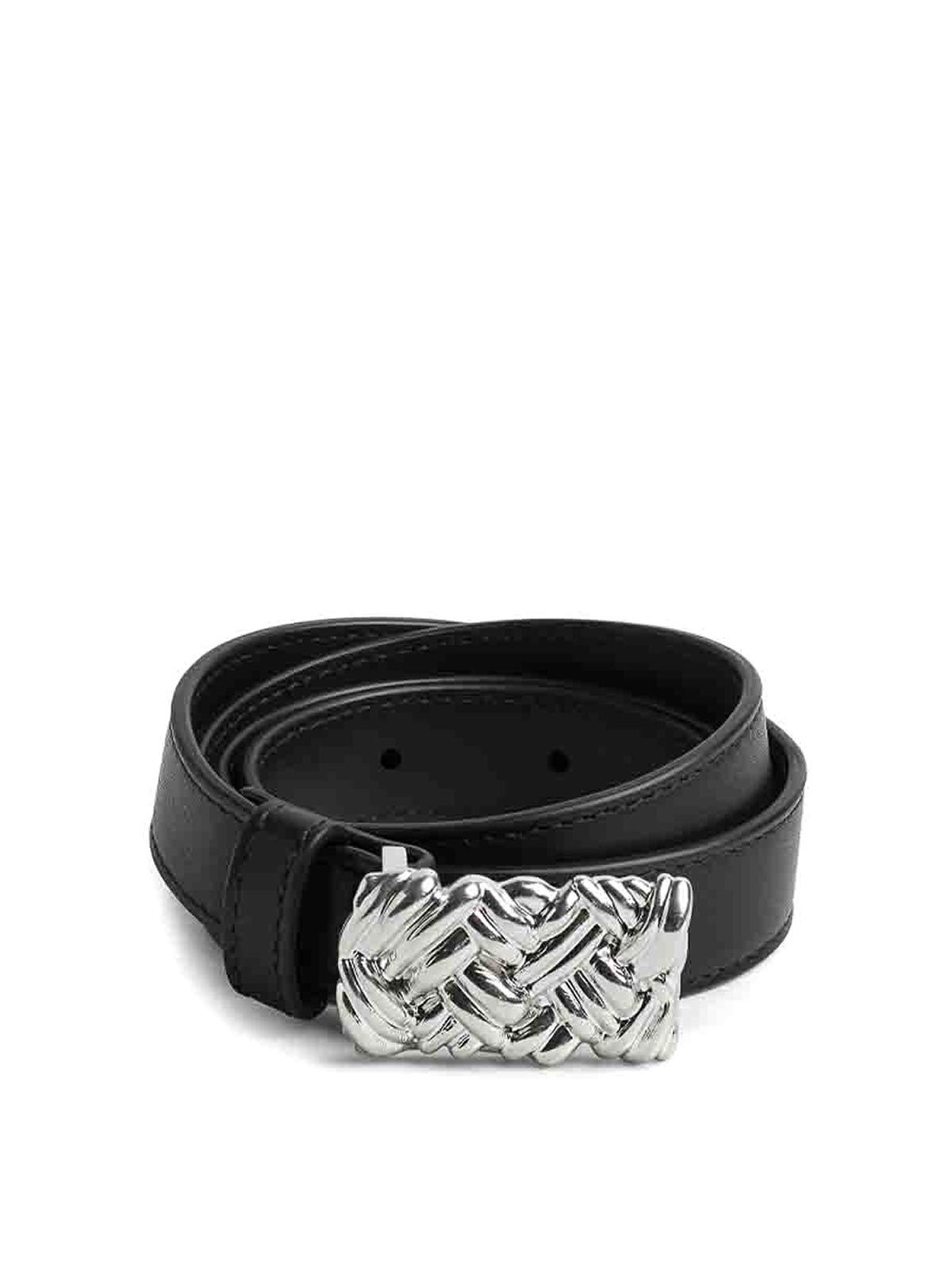 Shop Bottega Veneta Belt In Negro