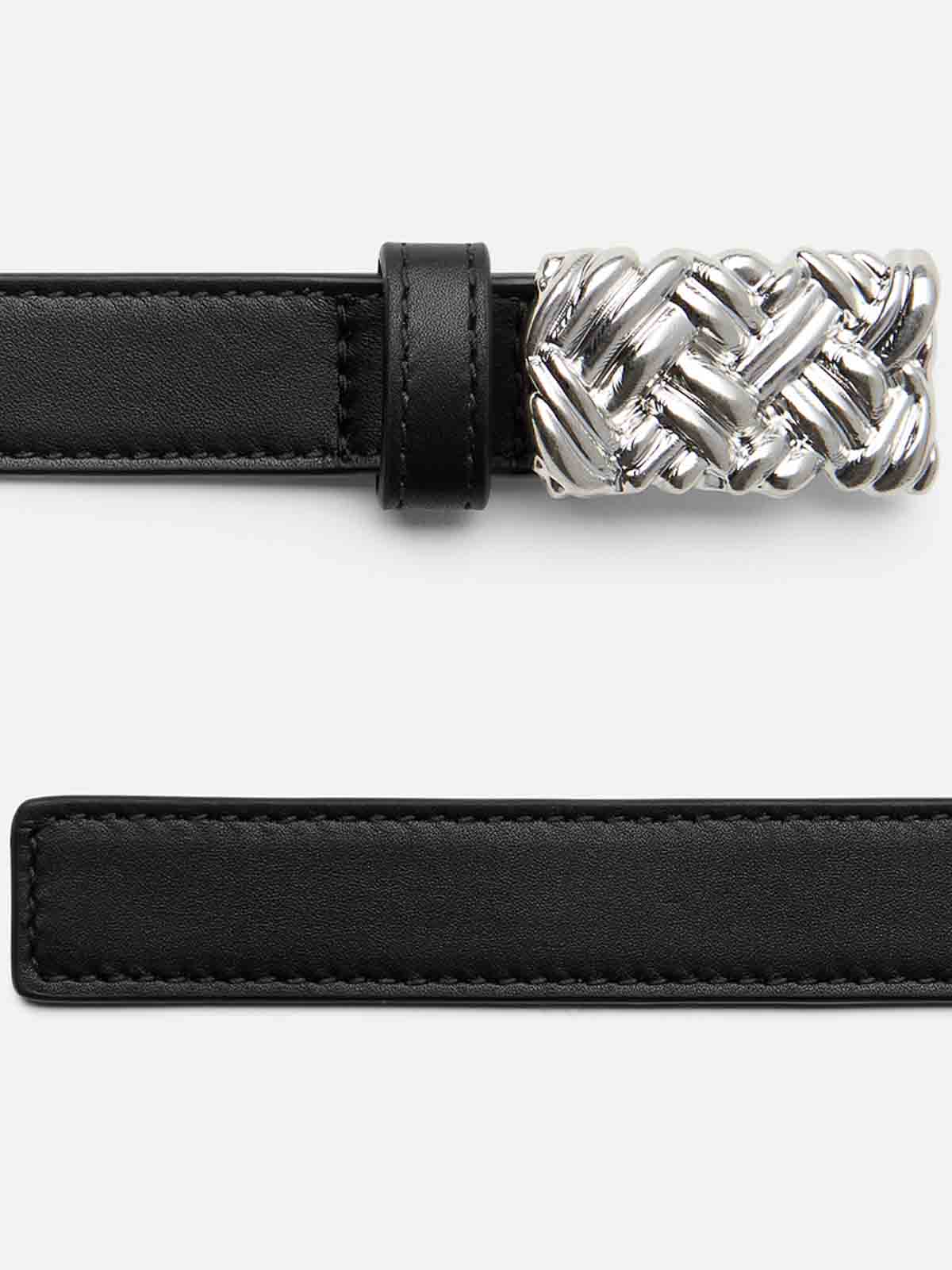 Shop Bottega Veneta Belt In Negro