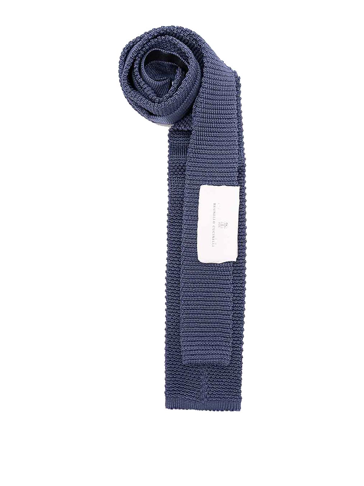 Shop Brunello Cucinelli Knit Tie In Denim