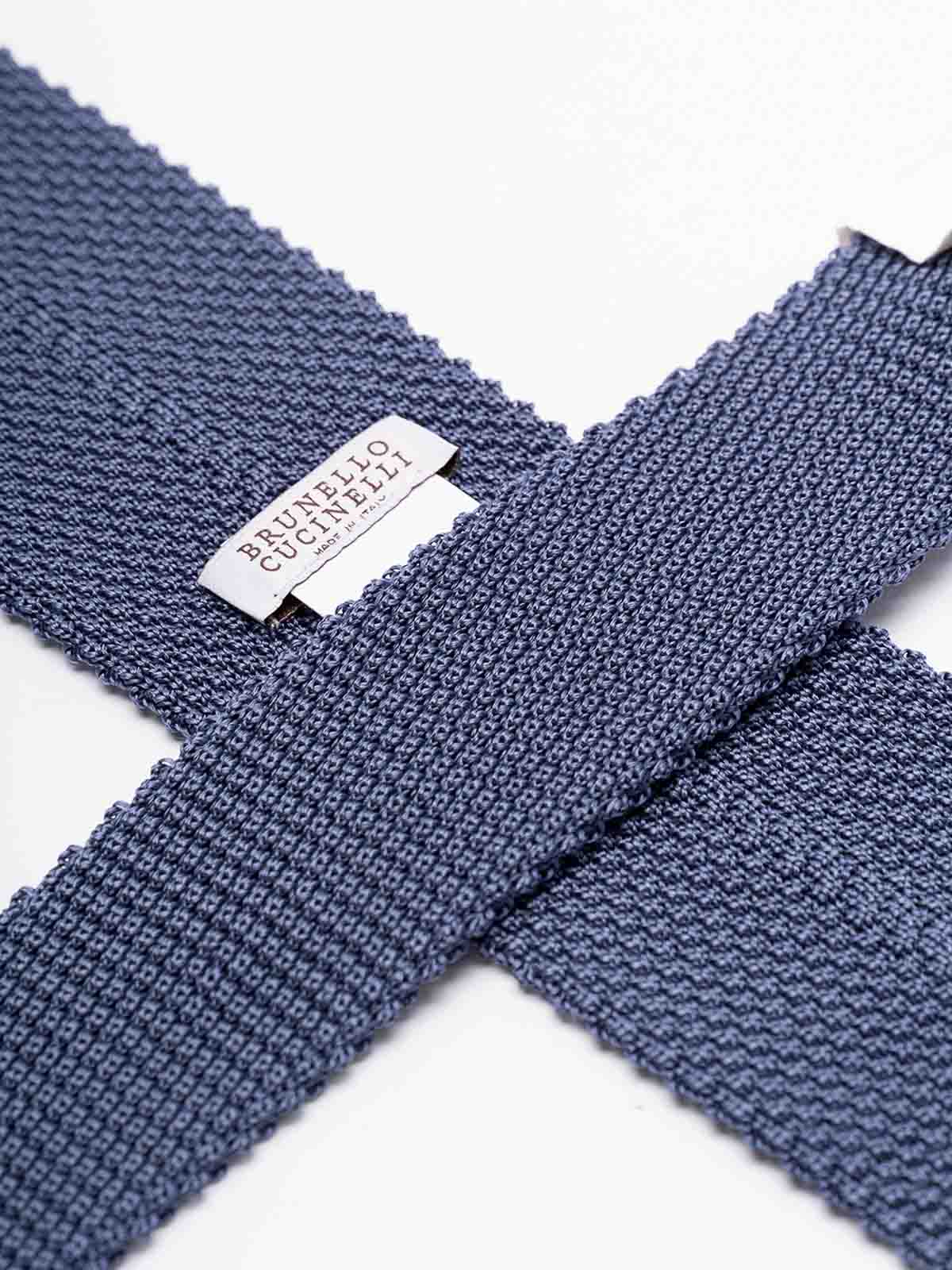 Shop Brunello Cucinelli Knit Tie In Denim