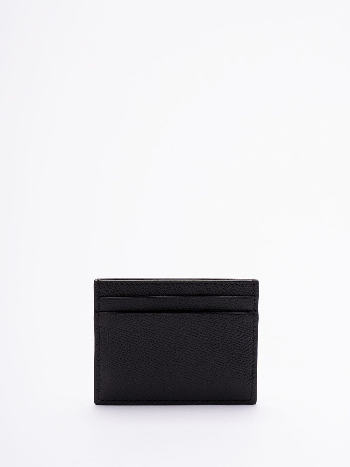 Shop Valentino Signature Card Holder In Black