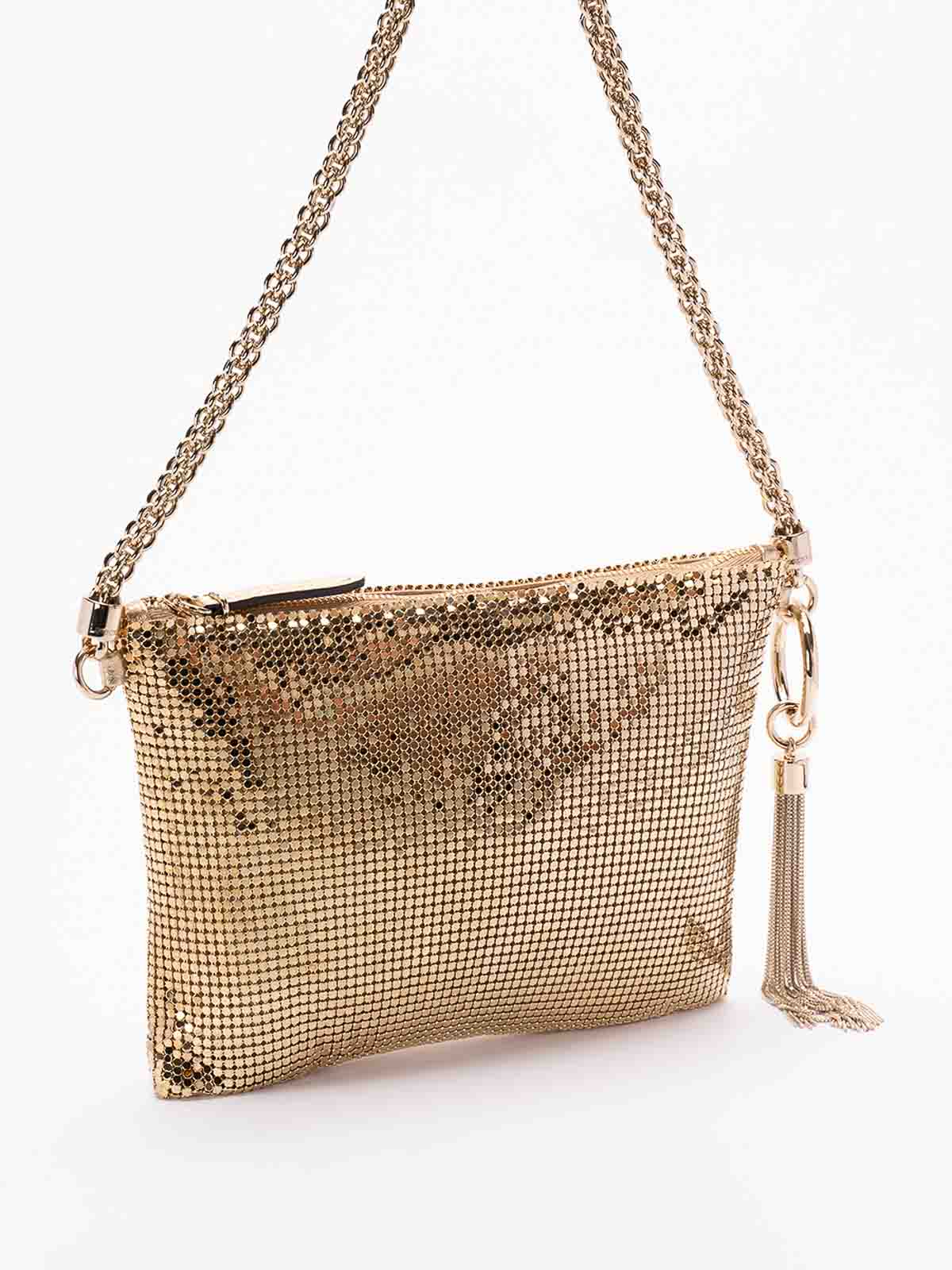 Shop Jimmy Choo Callie Mini Clutch In Gold