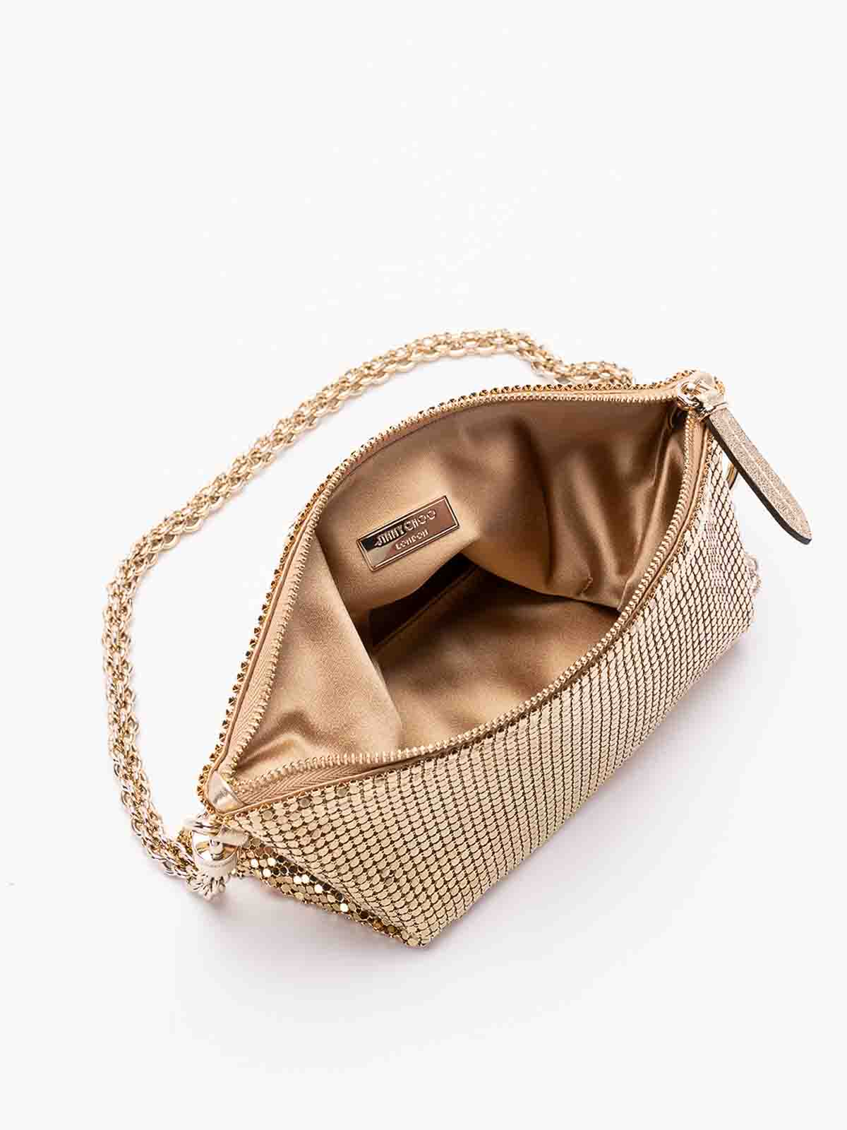 Shop Jimmy Choo Callie Mini Clutch In Gold