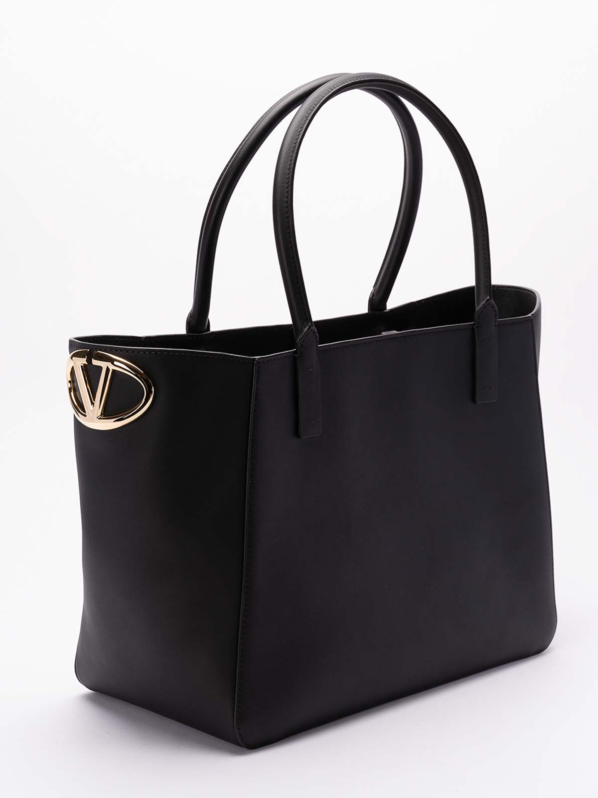 Shop Valentino Side Small Tote Bag In Negro