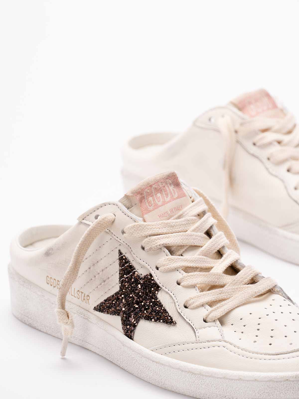 Shop Golden Goose Ball Star Sabots In White