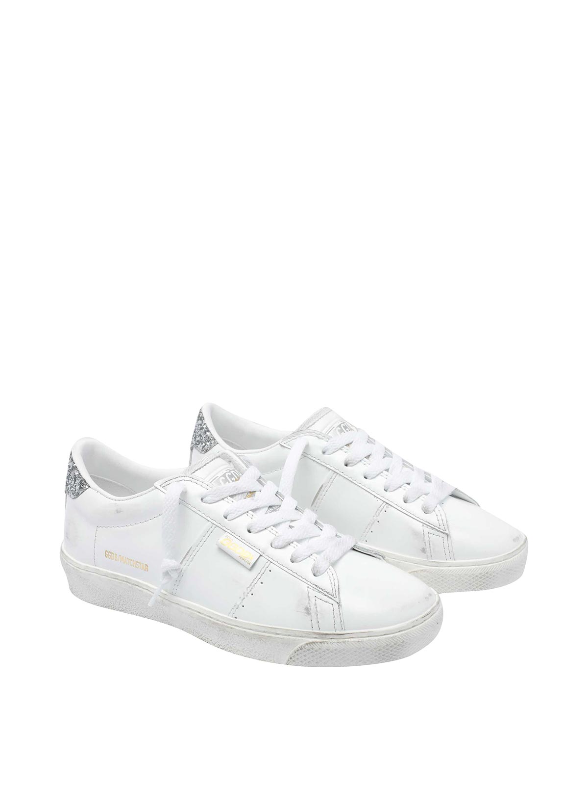 Golden Goose Match Star Sneakers In White