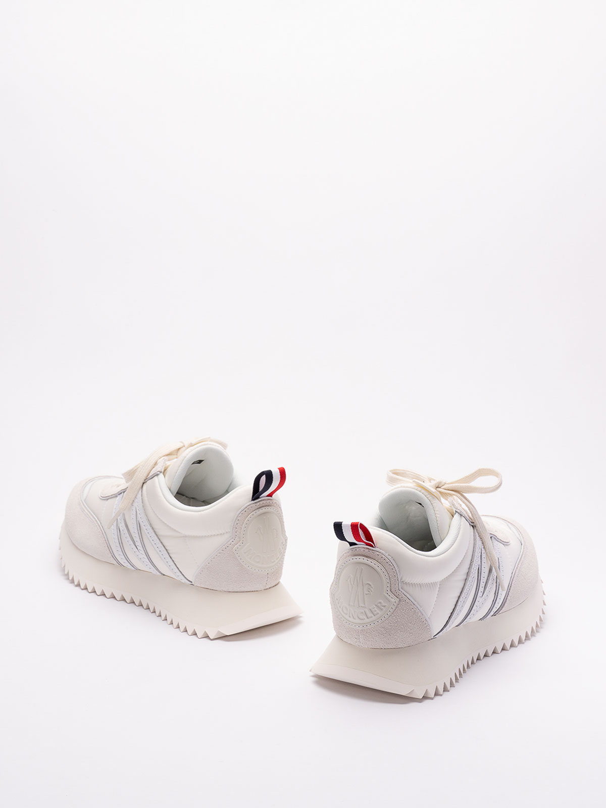 Shop Moncler Pacey Low-top Sneakers In Cream