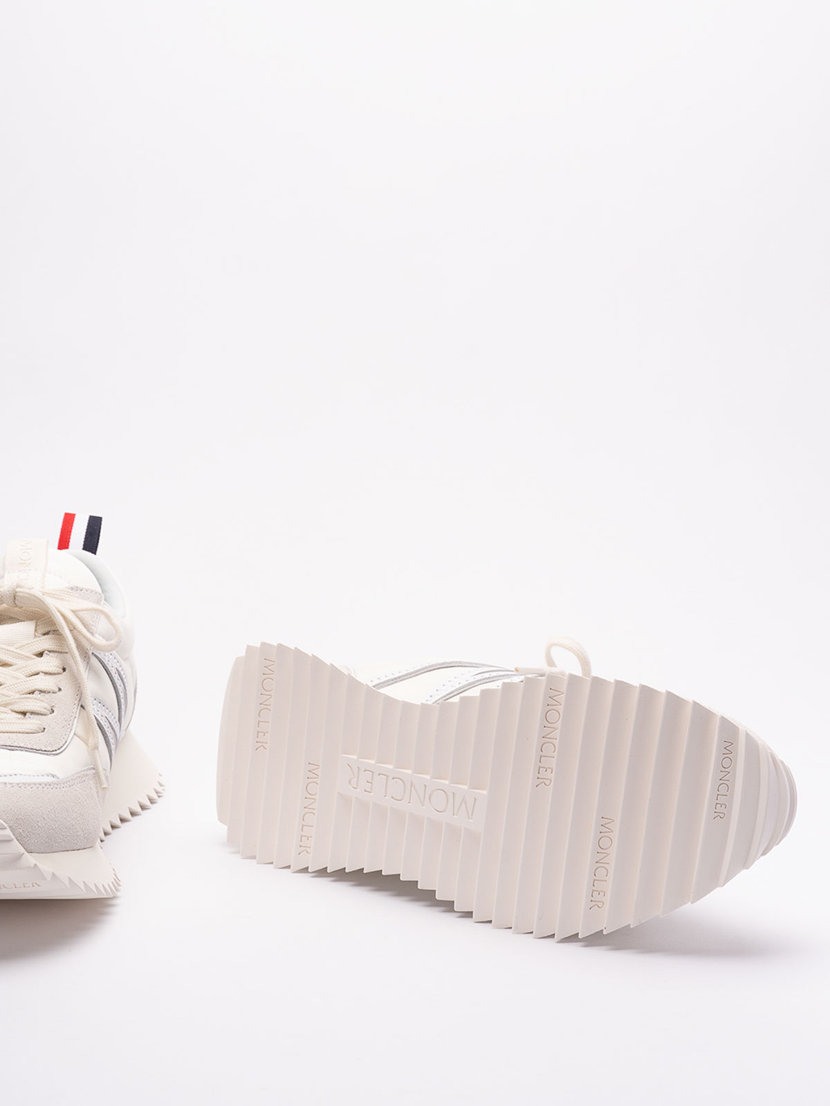 Shop Moncler Pacey Low-top Sneakers In Cream