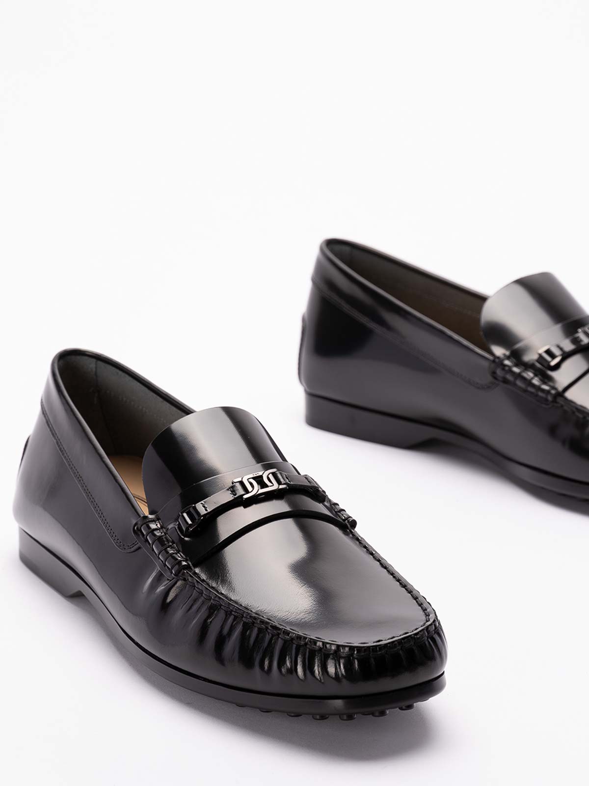 Shop Tod's Kate Loafers In Black