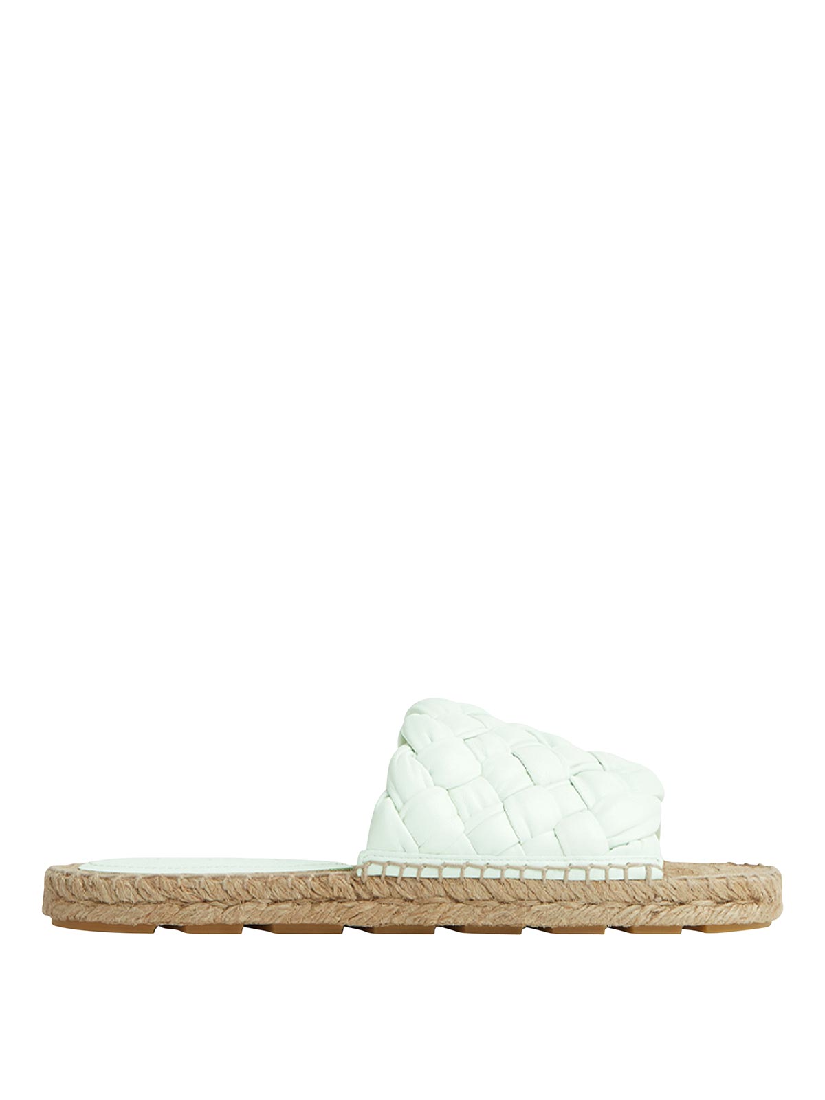 Shop Bottega Veneta Jack Flat Sandals In Azul Claro