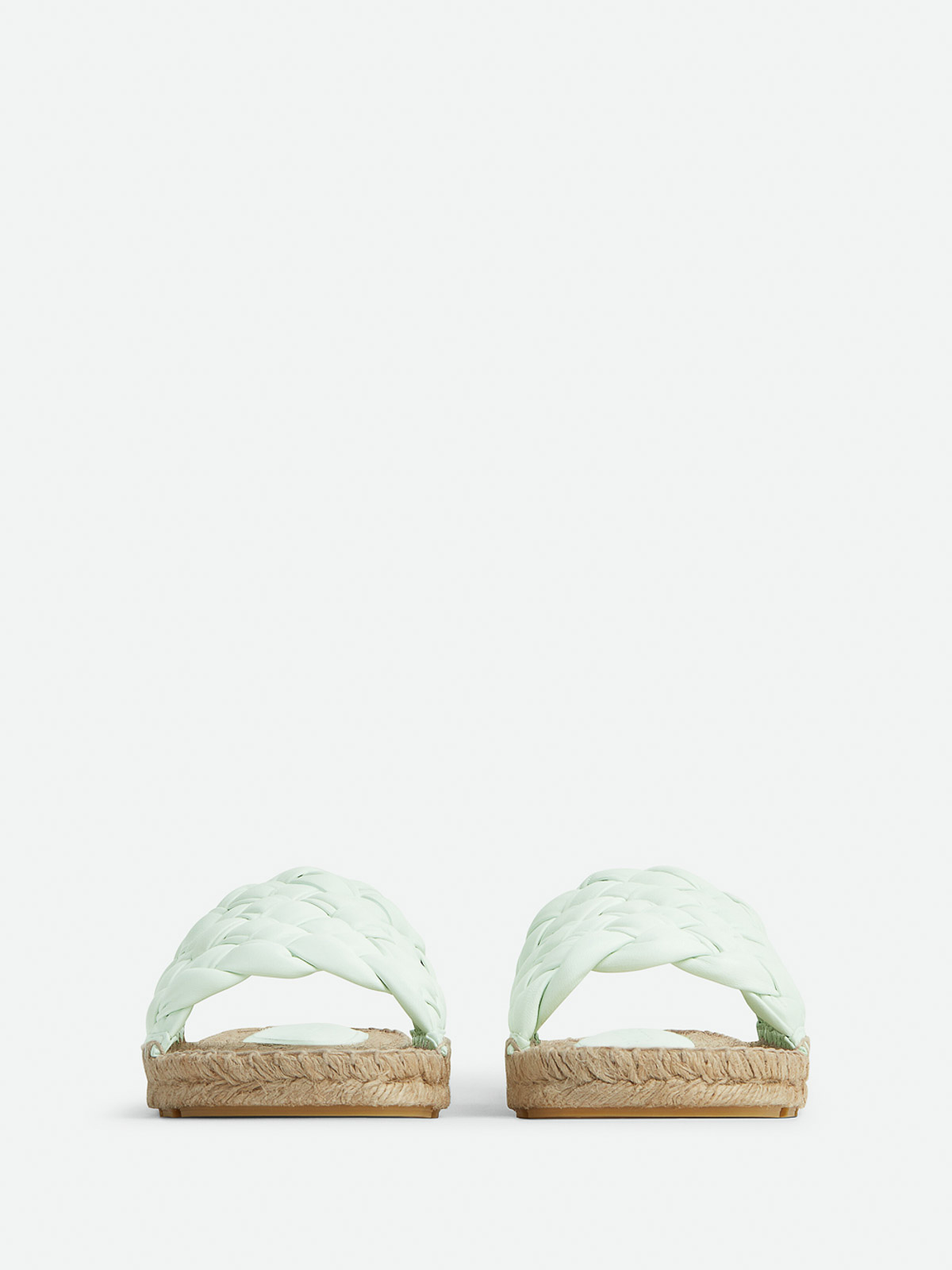 Shop Bottega Veneta Jack Flat Sandals In Azul Claro