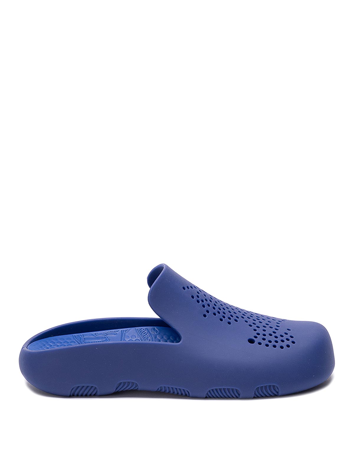 サンダル Burberry Embellished Perforated Rubber Clogs BURBERRY Embellished Perforated Rubber Clogs for Men | MR PORTER