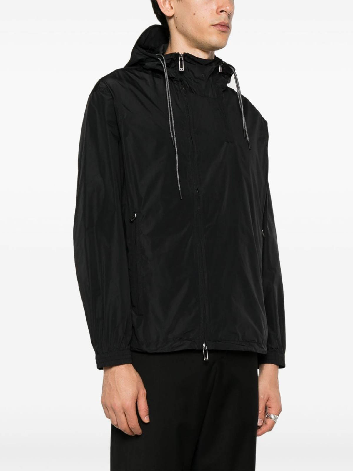 Shop Emporio Armani Nylon Blouson Jacket In Negro