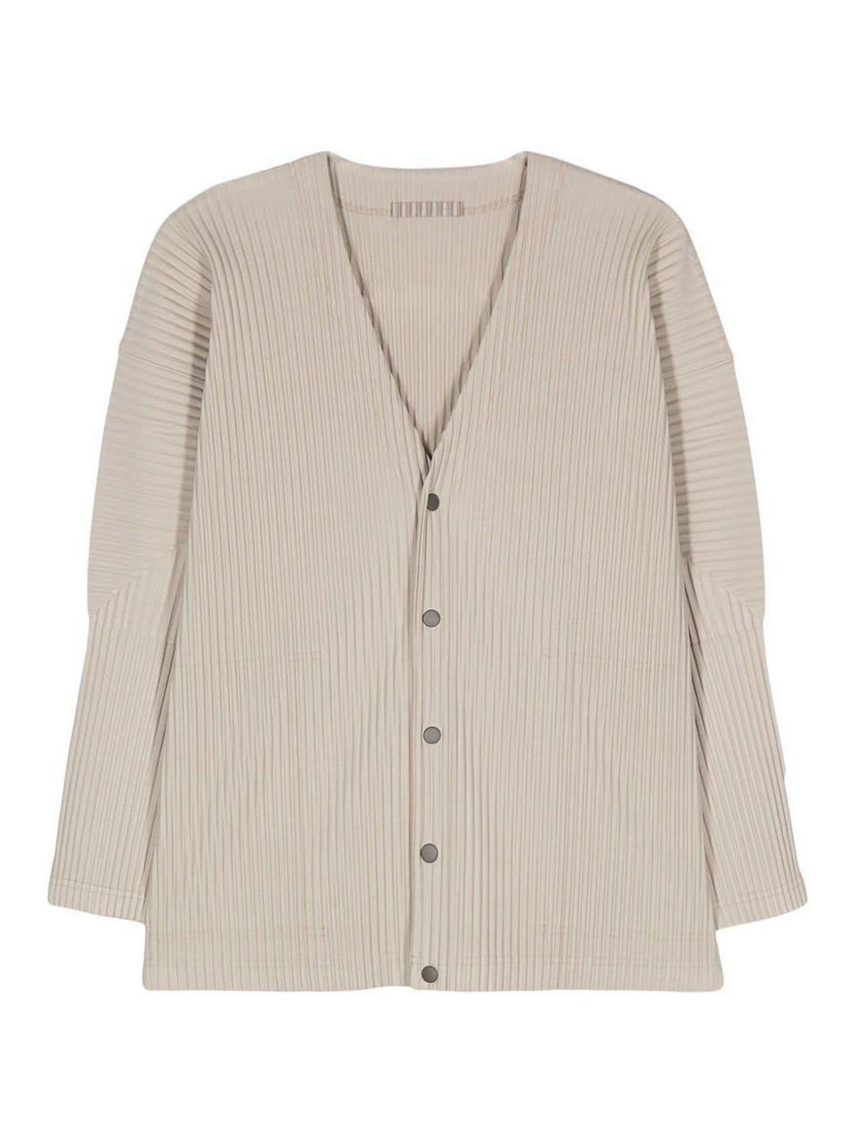 Homme Plissé Issey Miyake V-Neck Pleated Cardigan|HP46JL18143