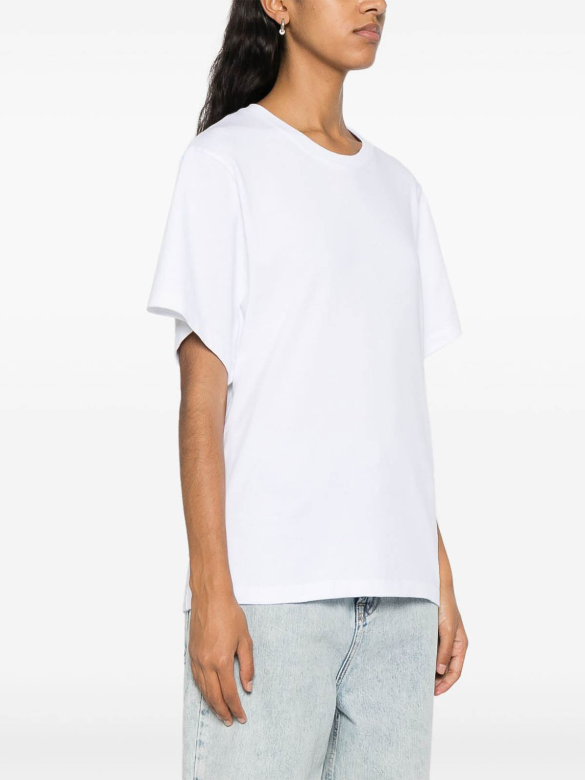 Shop Iro Edjy Cotton T-shirt In White