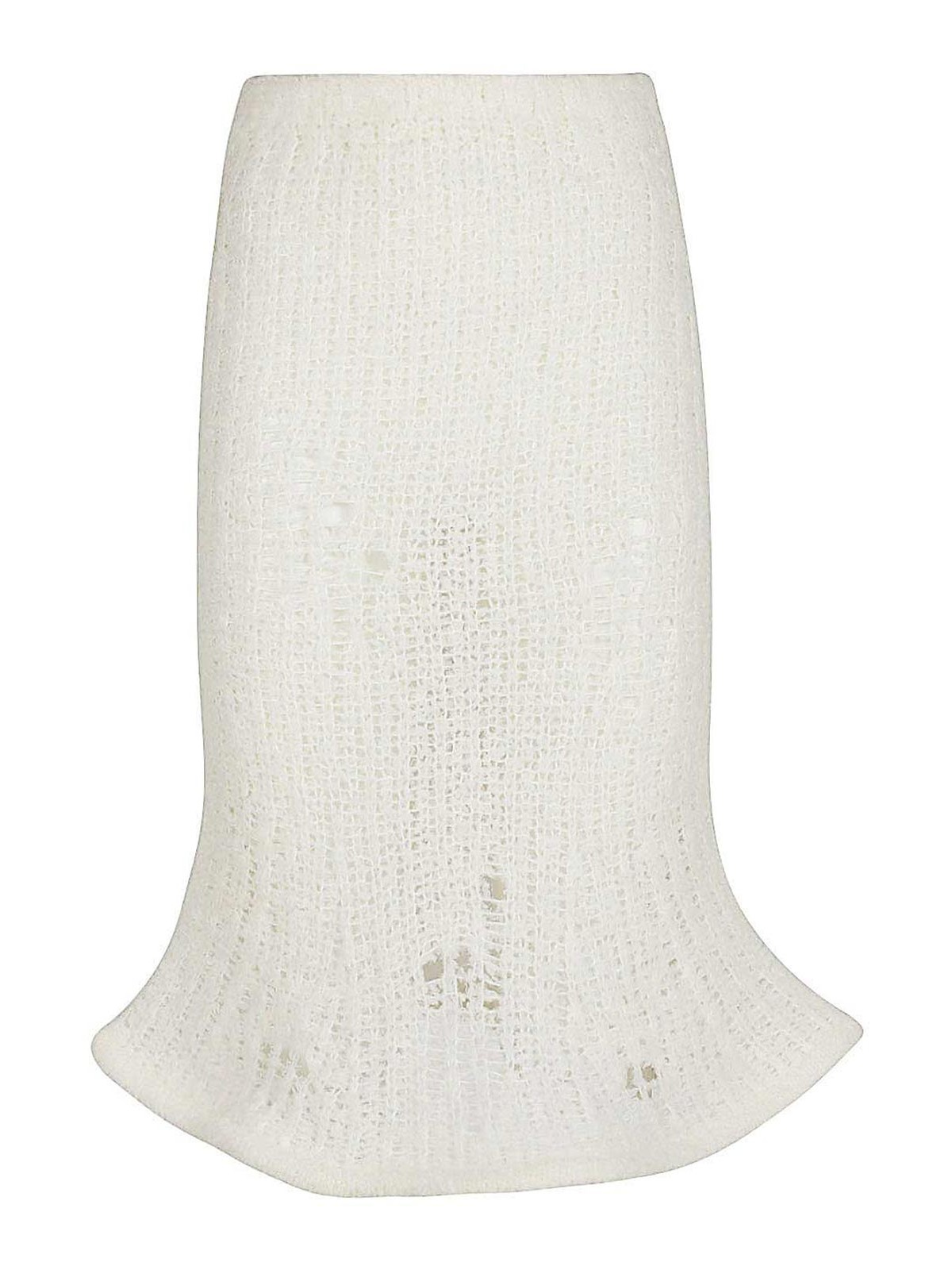 Shop Acne Studios Midi Skirt In Blanco