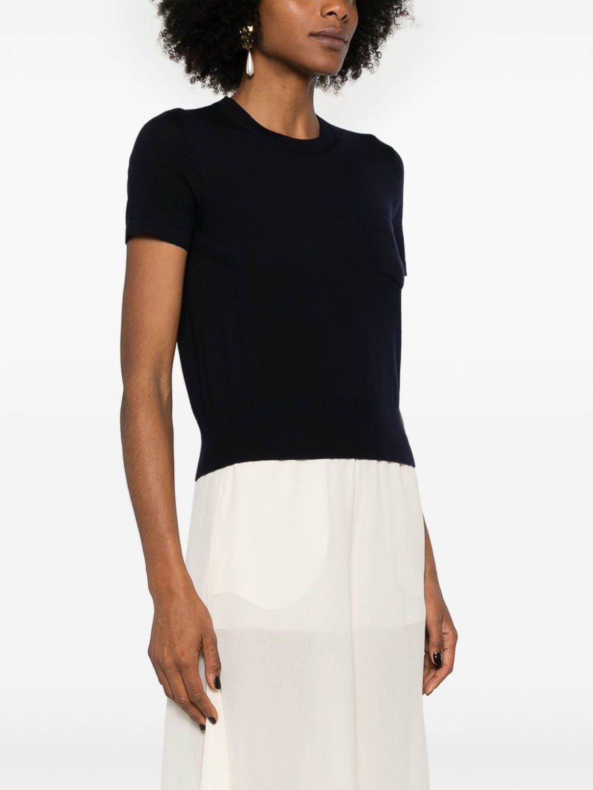 Shop Chloé Wool Crewneck Jumper In Azul