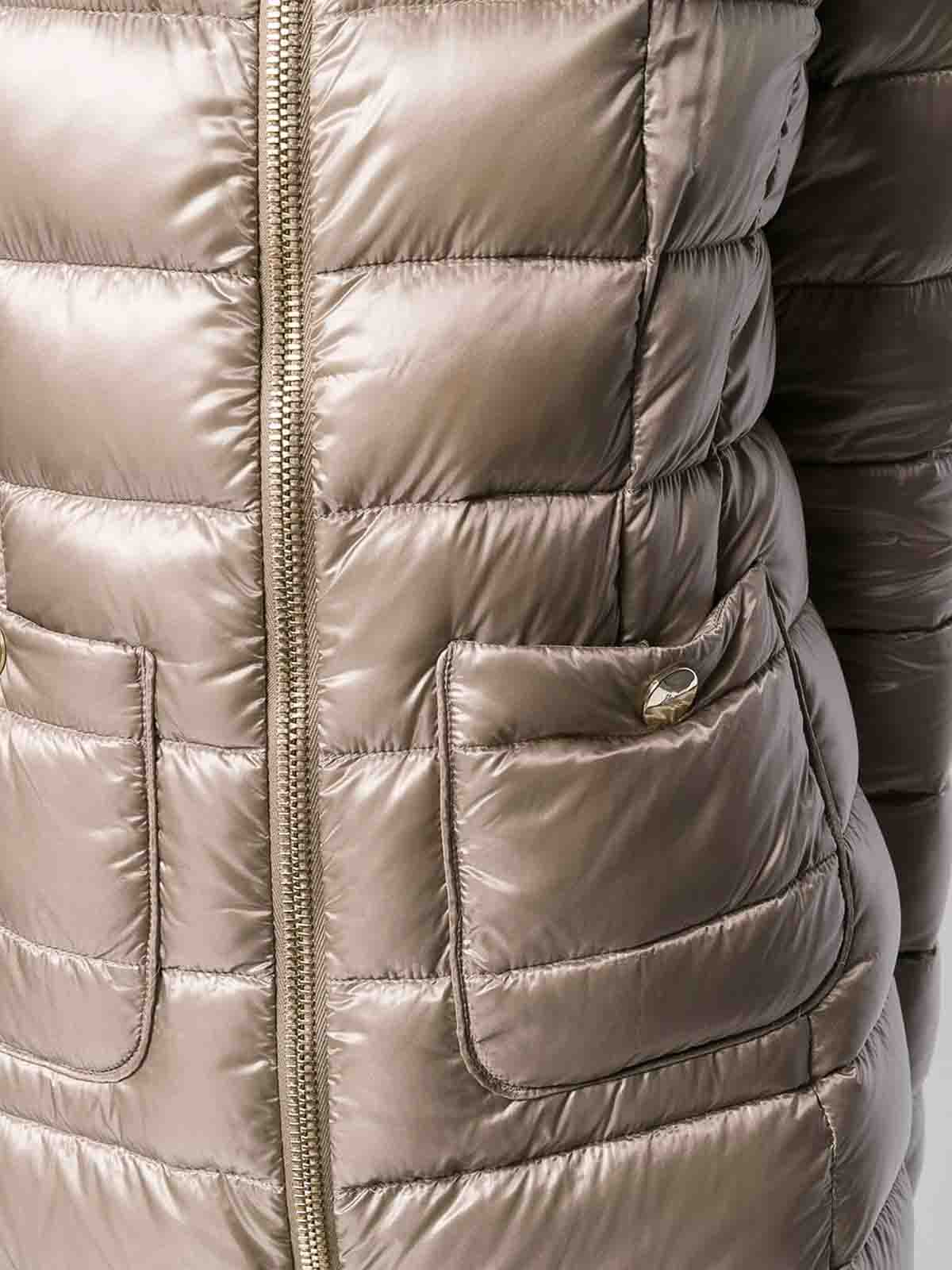 Shop Herno Maria Midi Down Jacket In Grey