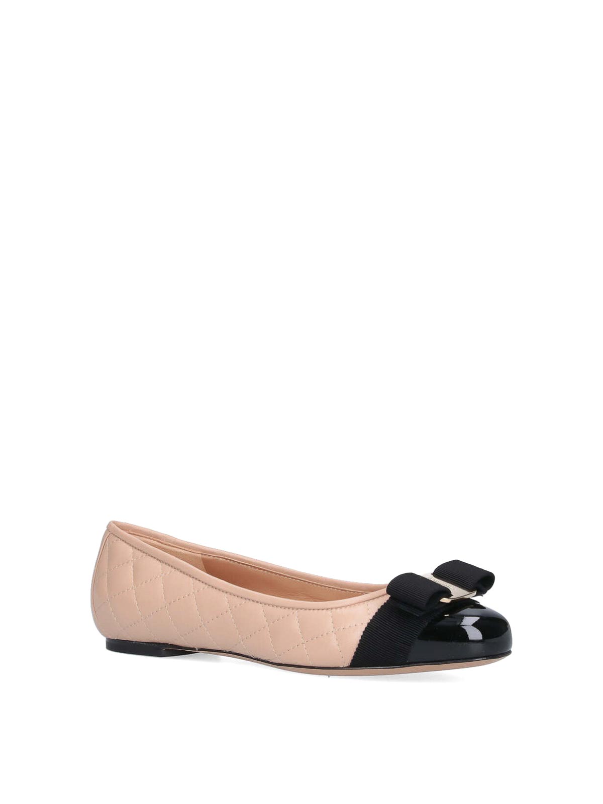 Shop Ferragamo Varina Flat Shoes In Nude & Neutrals