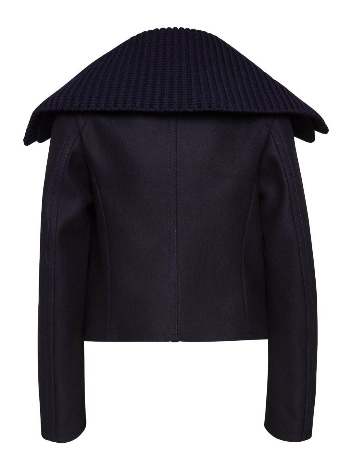 Shop Dsquared2 Double-breasted Cropped Peacoat In Dark Blue