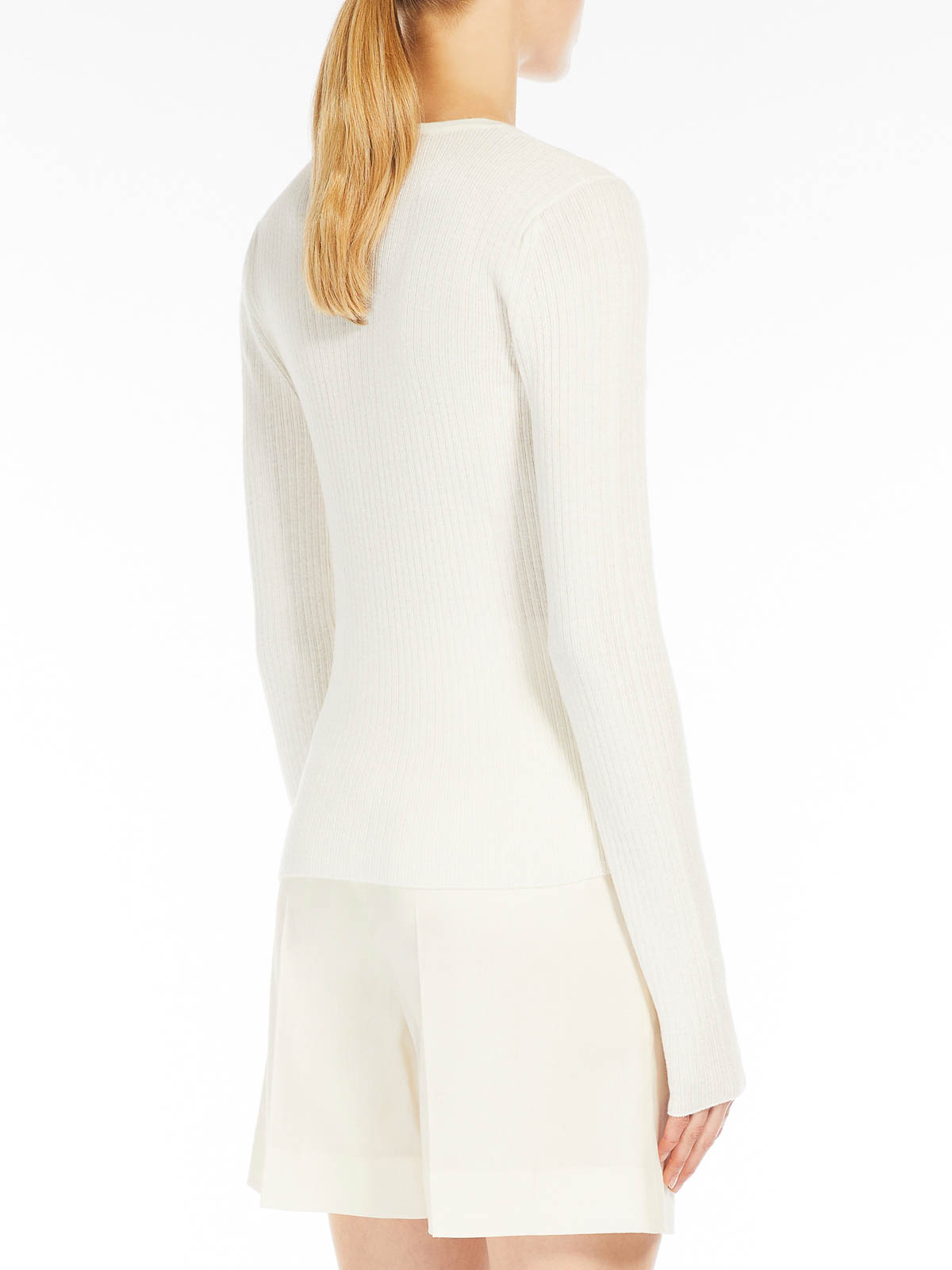 Shop Max Mara Urlo Cashmere And Silk Jumper In Light Yellow