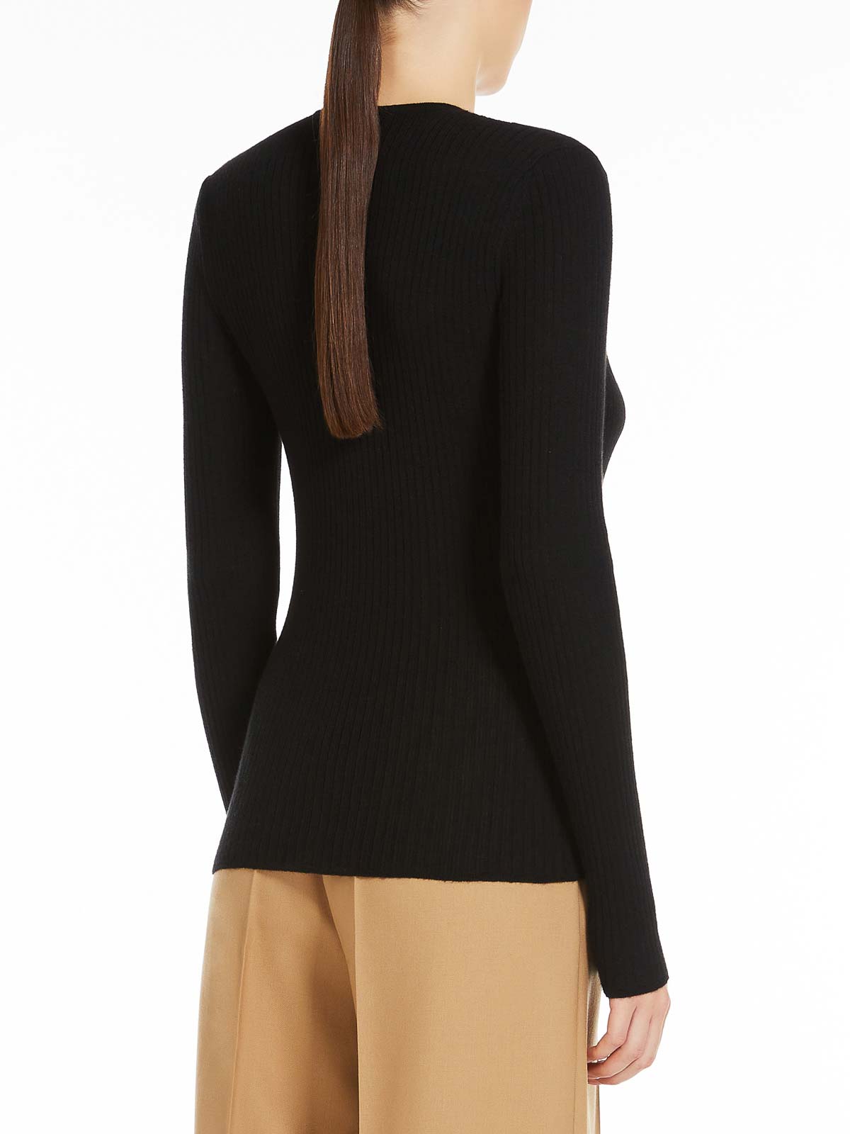 Shop Max Mara Urlo Cashmere And Silk Jumper In Black