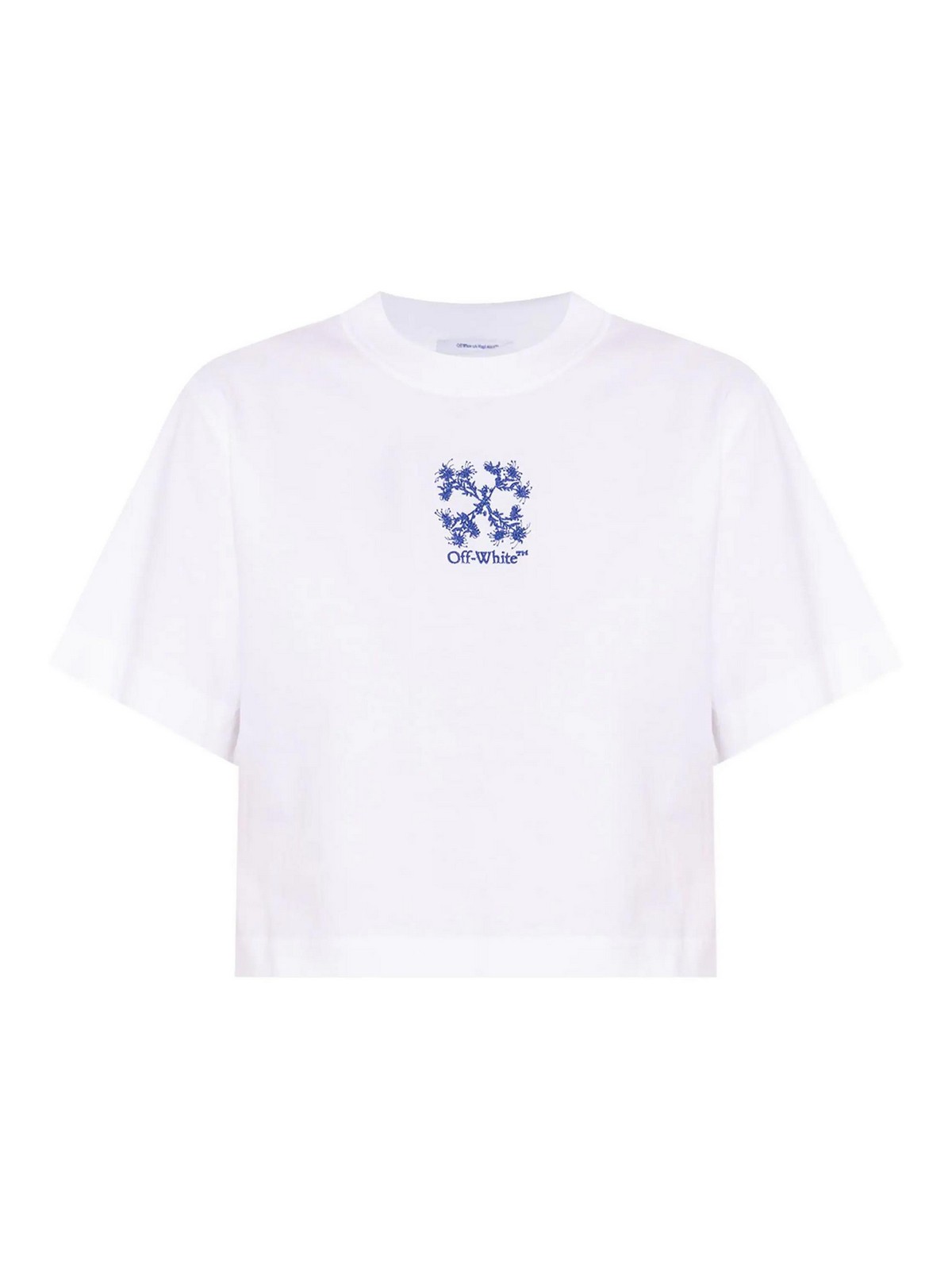 Shop Off-white Logo T-shirt In Blue