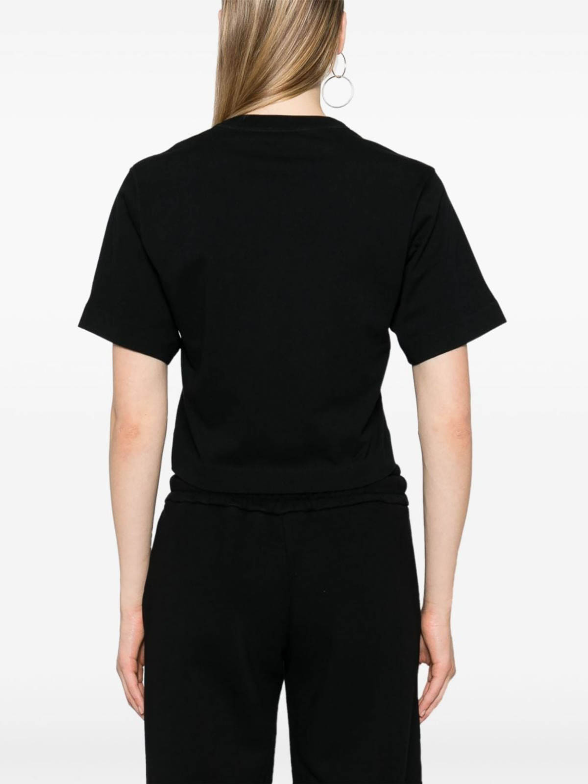 Shop Off-white Embr Mini Arrow Cropped Tee In Nude & Neutrals